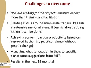 Progress in developing dairy market hubs for marginalised communities in Tanzania