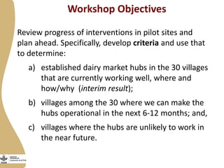 Progress in developing dairy market hubs for marginalised communities in Tanzania