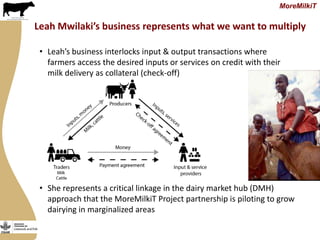Progress in developing dairy market hubs for marginalised communities in Tanzania