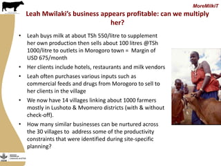 Progress in developing dairy market hubs for marginalised communities in Tanzania