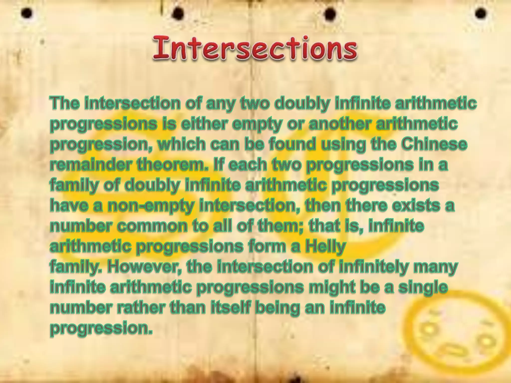 arithmetic progression
