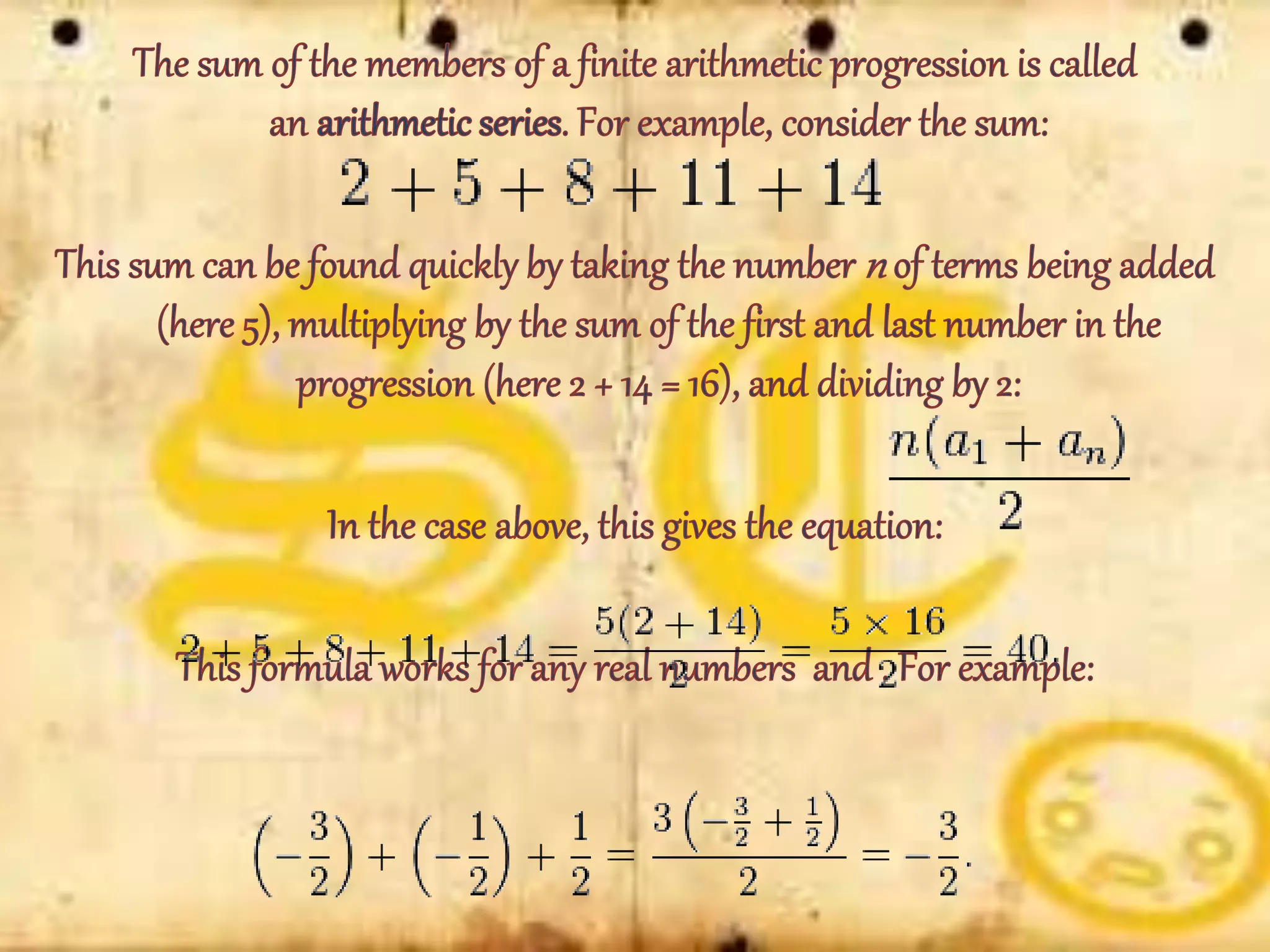 arithmetic progression | PPT