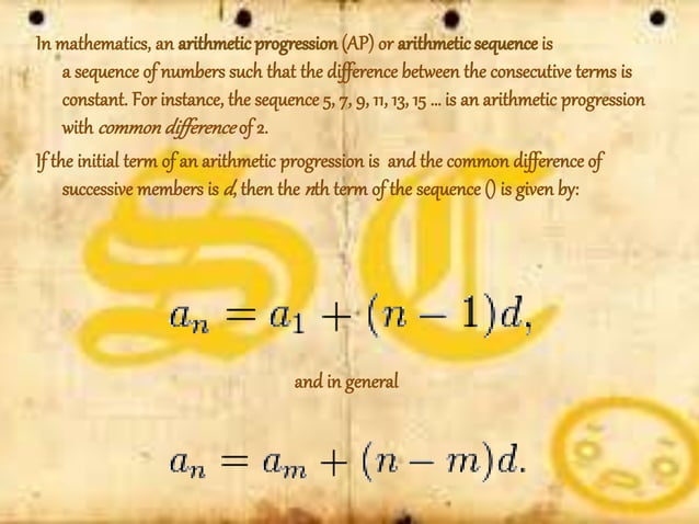 arithmetic progression | PPT