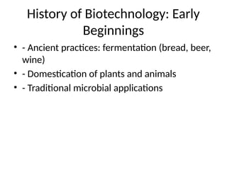 Progression of Biotechnology: History, Applications, and Global Impact ...
