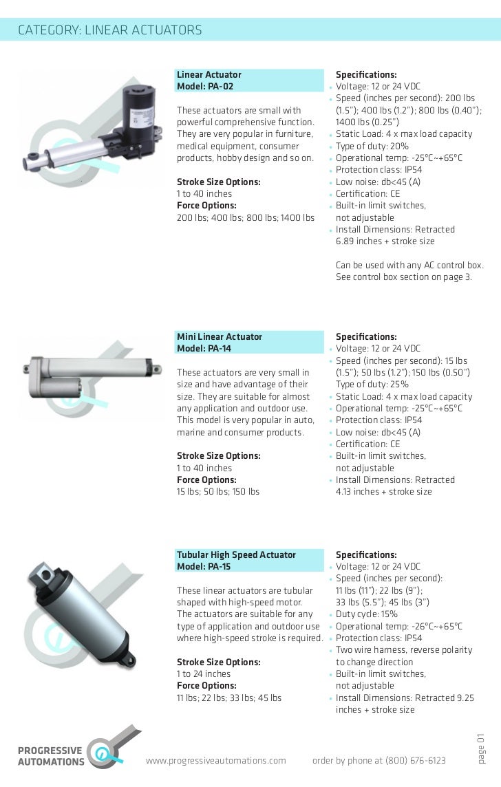 Progressive Automations Inc Linear Actuator 9 inch stroke 150 lbs force