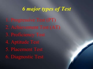 Progressive and achievement test | PPTX