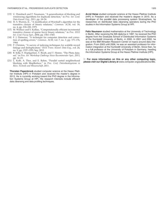 Progressive Duplicate Detection | PDF