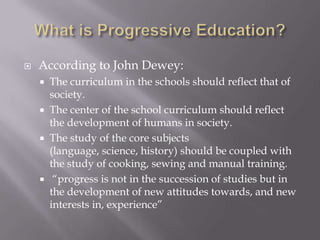 Progressive education | PPTX