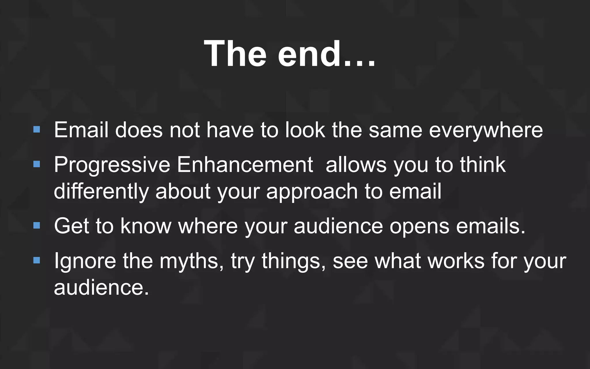 HTML CSS Progressive Enhancement for Email | PPT