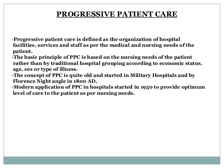 🎉 Progressive patient care definition. Patient Care. 20190223
