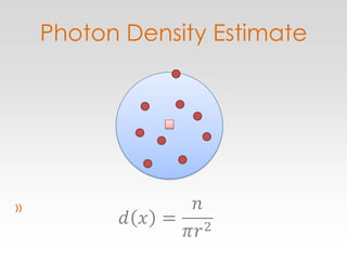 Photon Density Estimate𝑑𝑥=𝑛𝜋𝑟2 