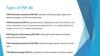 Psp Subtypes Progressive Supranuclear Palsy presentation.pptx
