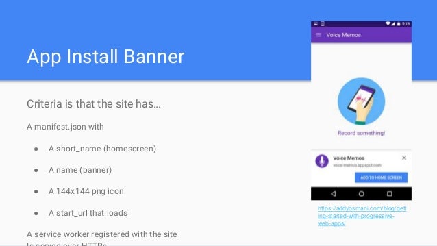 Progressive Web Apps 101