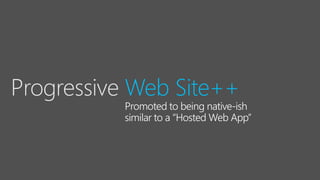 Progressive Web Site++
 