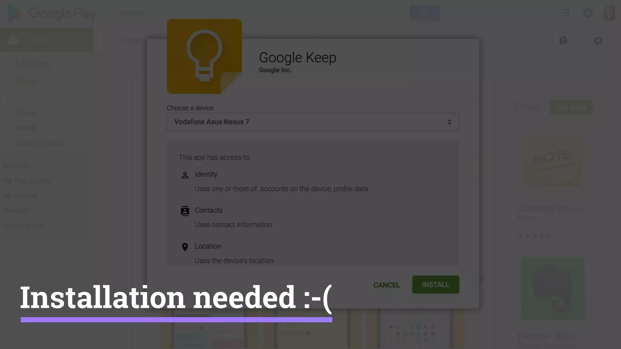 Installation needed :-(
 