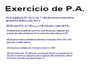 4 4 05) Quantos múltiplos de 3 existem entre 4 e 100? 06) Um teatro tem 18 poltronas na primeira fila,24 na segunda,30 na terceira e assim na sequencia,até a vigésima fila,sendo ela a última. O número de poltronas desse teatro é: 