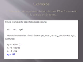 Progressão aritmética ( pa)