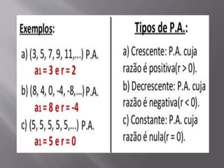 Progressão aritmética ( pa)