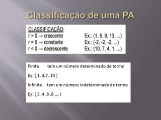 Progressão aritmética ( pa)
