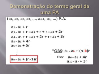 Progressão aritmética ( pa)