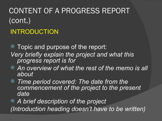 Progress report | PPT