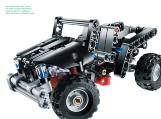 Item number 8066: LEGO Technic
Off-roader consists of 141 elements.
It goes through 443 checkpoints
before the product is released for sale.
 