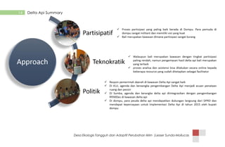 Desa Ekologis Tangguh dan Adaptif Perubahan Iklim |Lesser Sunda-Mollucas
14 Delta Api Summary
 