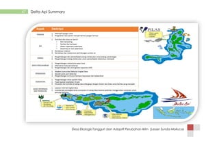 Desa Ekologis Tangguh dan Adaptif Perubahan Iklim |Lesser Sunda-Mollucas
Delta Api Summary47
 