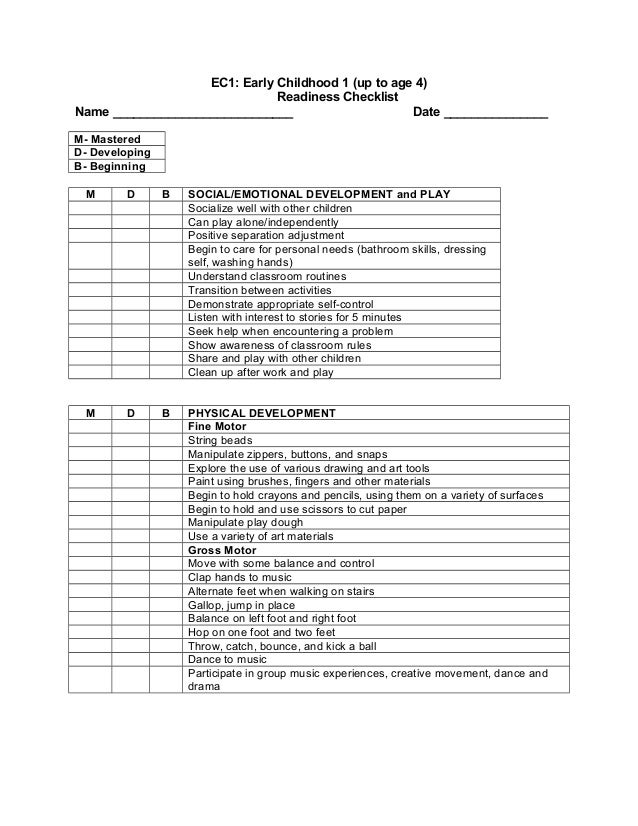 work readiness checklist