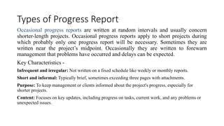 Irregular Report Progress Report , trend Report,conference Report | PPTX
