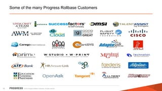 © 2013 Progress Software Corporation. All rights reserved.18
Some of the many Progress Rollbase Customers
 