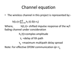 Channel equation
 