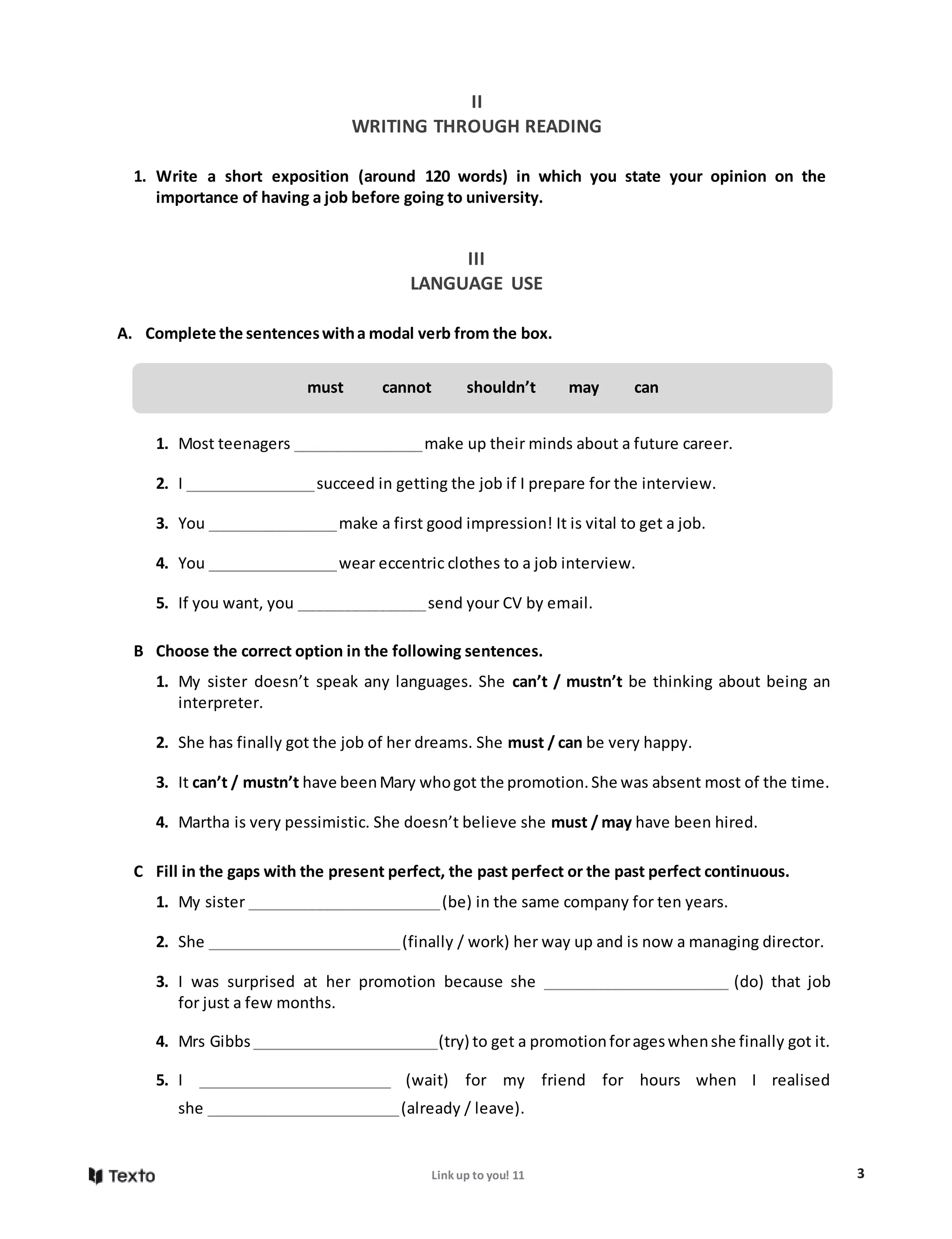 Progress test (january 2018) | DOCX