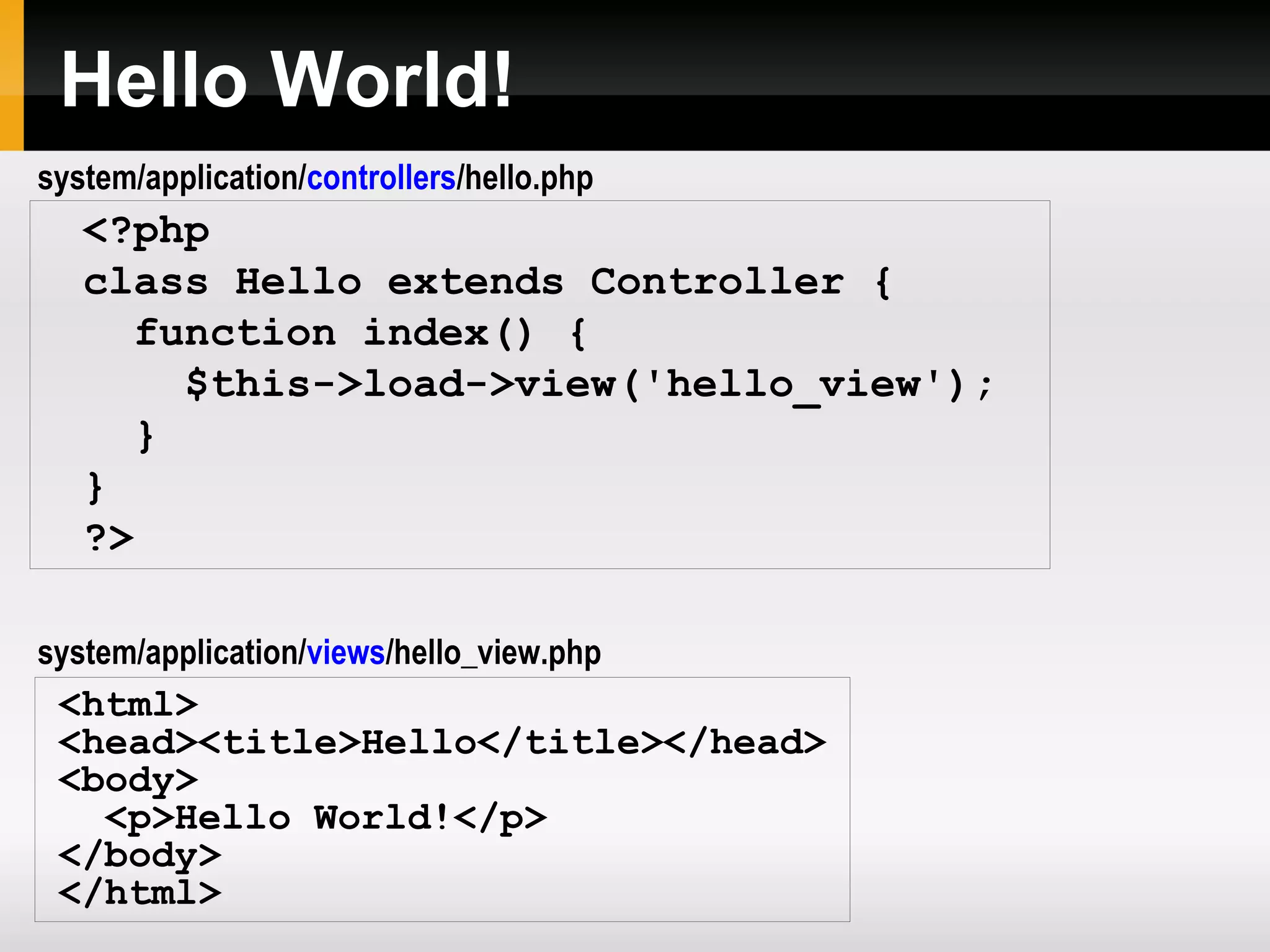 Material em português Guia do usuário (versão antiga em português): http://www.plasmadesign.com.br/codeigniter/user_guide-pt_BR/ Artigos e tutoriais http://codeigniterbrasil.com/ Vídeos (screencasts): Curso de CodeIgniter para iniciantes https://www.youtube.com/playlist?list=PLInBAd9OZCzz2vtRFDwum0OyUmJg8UqDV #DevCast - 07 - Introdução ao CodeIgniter https://www.youtube.com/watch?v=toLEaCbaglc 