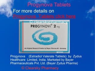 Progynova (Estradiol Valerate Tablets) | PPT