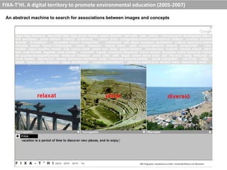 An abstract machine to search for associations between images and concepts
FIXA-T’HI. A digital territory to promote environmental education (2005-2007)
 