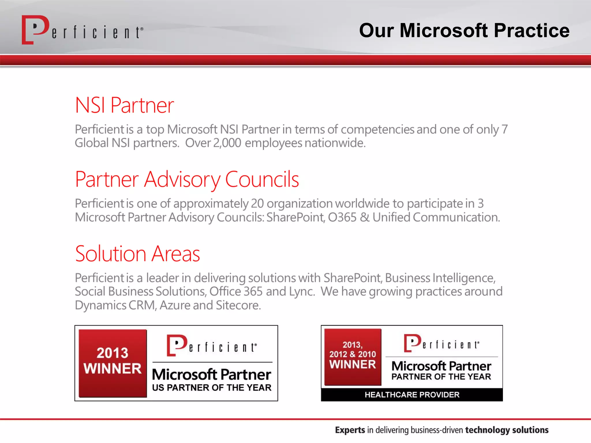 Our Microsoft Practice
 