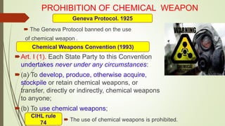 Prohibited means & methods of warfare | PPTX