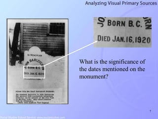 7
What is the significance of
the dates mentioned on the
monument?
 