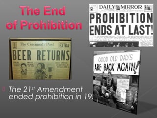 Prohibition and the mob | PPT