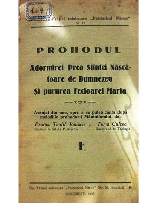 Prohodul Maicii Domnului (editie din 1935)