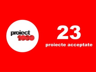 23 proiecte acceptate 
