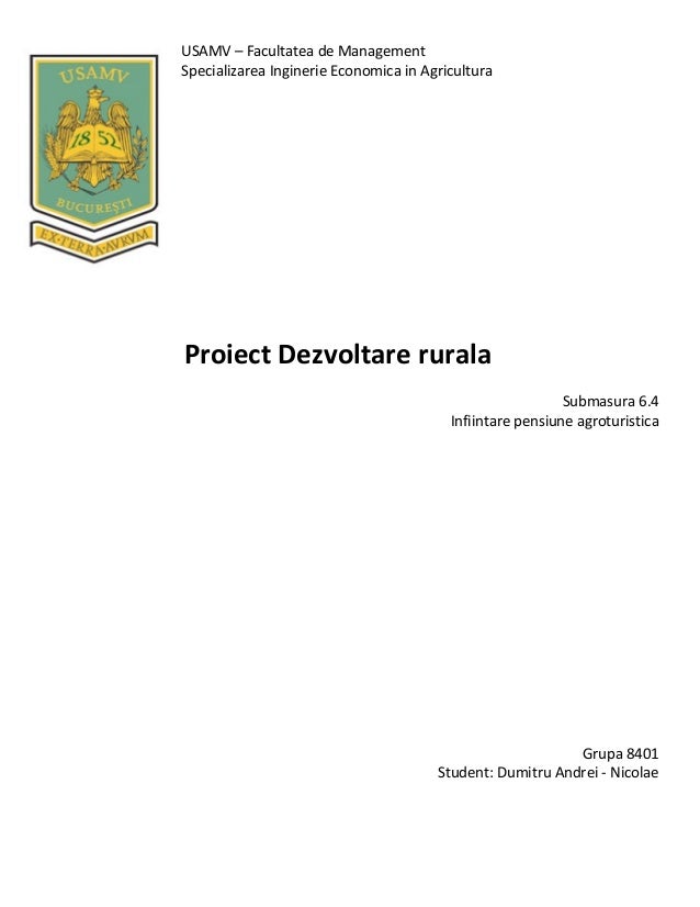 Proiect Dezv Rurala Dumitru Andrei