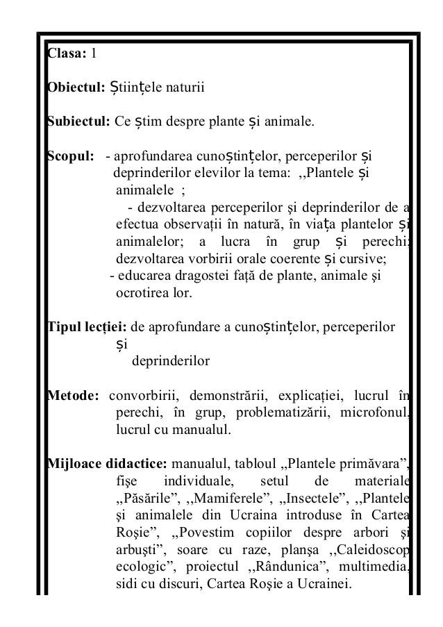 Proiect Didactic