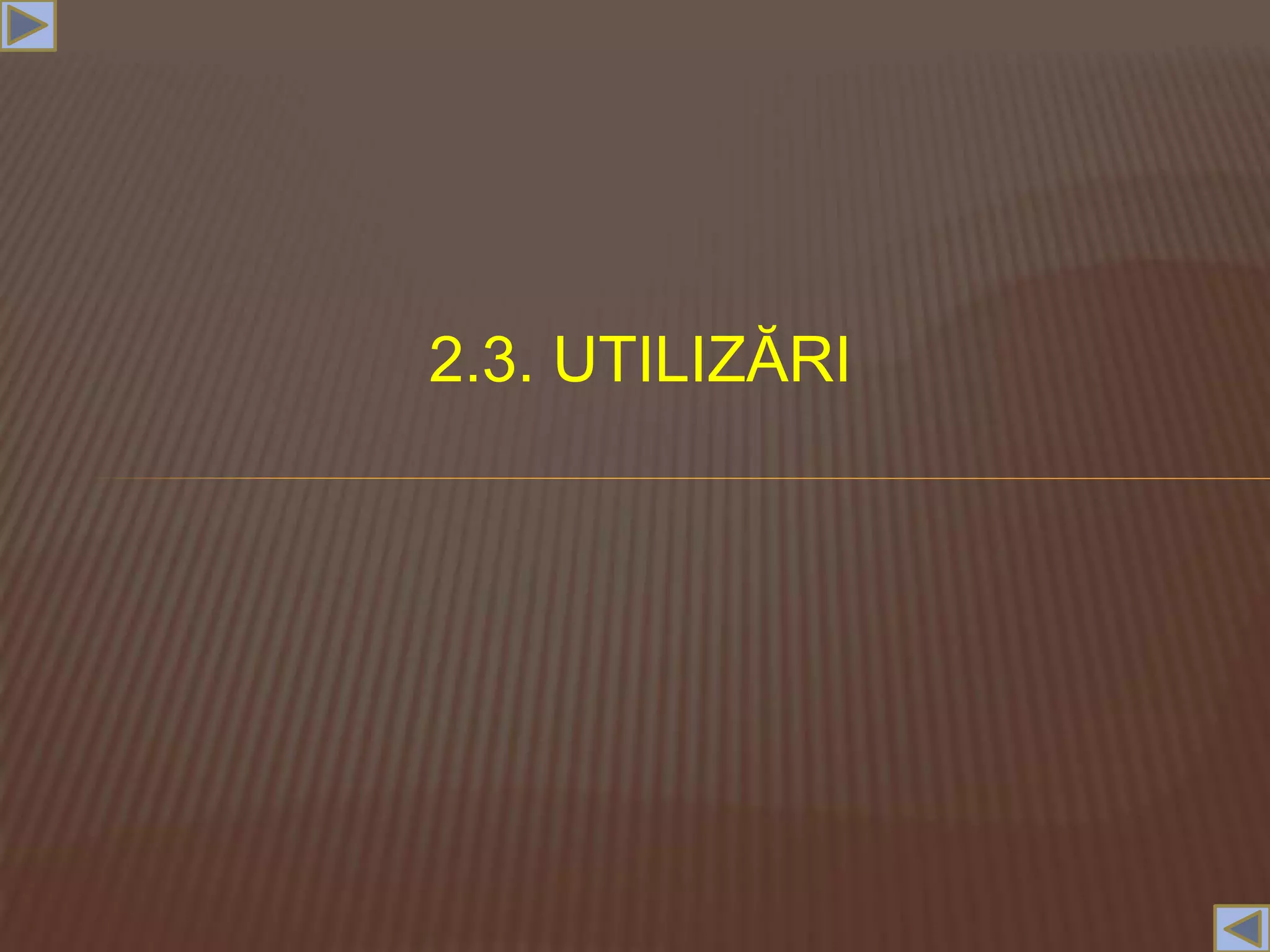 2.3. UTILIZĂRI
 