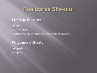 Proiect programare web | PPTX