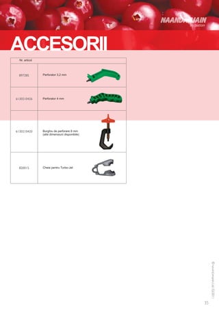 accesorii
Nr. articol



              Perforator 3,2 mm




              Perforator 4 mm




              Burghiu de perforare 8 mm
              (alte dimensiuni disponibile)




              Cheie pentru Turbo-Jet
 