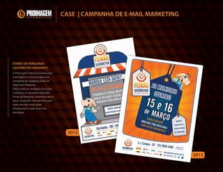 Um website criado para melhorar a
relação da Academia Cristina Cará
com seus alunos, que passaram a
acompanhar a marca, fortalecendo a
imagem da empresa como um todo.
Foi desenvolvido em uma
plataforma de gerenciamento de
conteúdo para permitir facilidade
de atualização do site, inclusive com
integração a galeria de fotos Flickr.
O projeto também utilizou as
melhores técnicas de SEO para
melhorar o desempenho do site nos
sistemas de busca
(Google/Bing/Yahoo).
CASE | SITE: ACADEMIA CRISTINA CARÁ
 