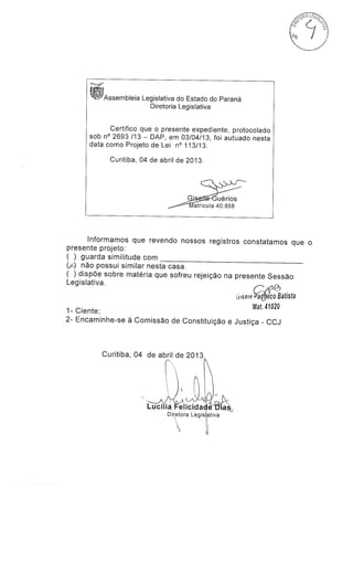 Proj 113 -_dep_gilberto_ribeiro - Deputado Gilberto Ribeiro