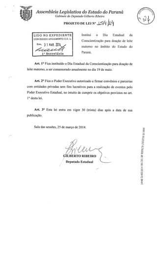 Proj 154 dep_gilberto_ribeiro - Deputado Gilberto Ribeiro